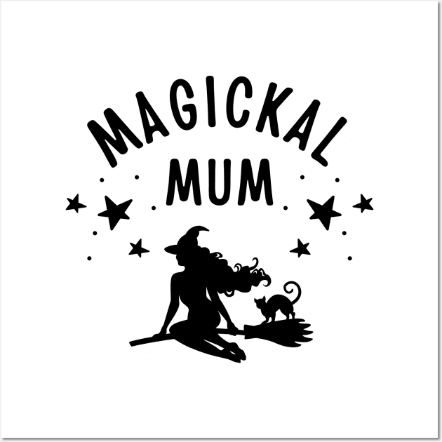 Magickal Mum Witch and Cat Mother's Day Cheeky Witch® Wall Art by Cheeky Witch